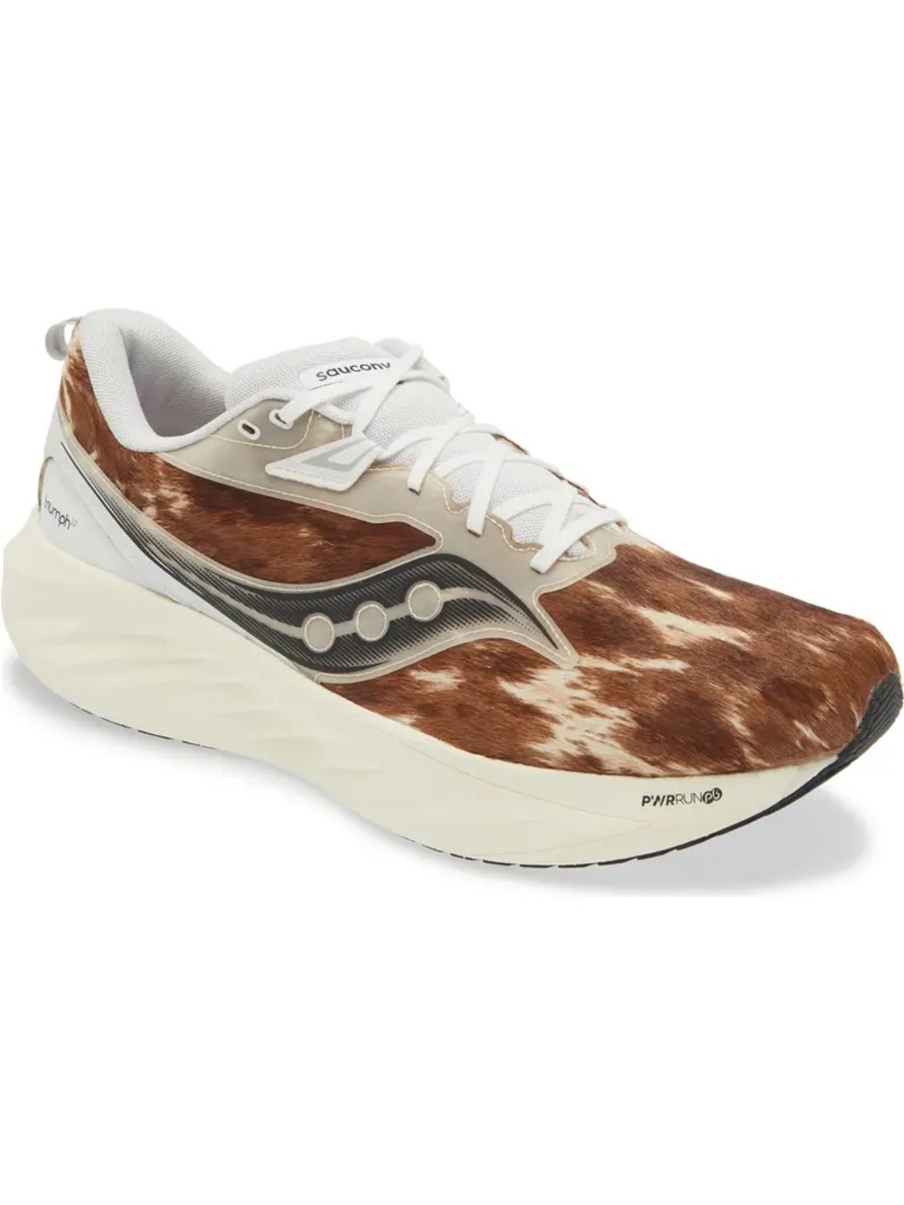 Saucony X Nordstrom Triump 22 Brindle Women's Brown Cowhide-Print Sneakers